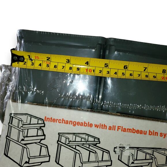 1985 Flambeau Stackable Storage Bins (4-Pack) Model 44000 Sealed, Mountable NOS - Picture 12 of 14